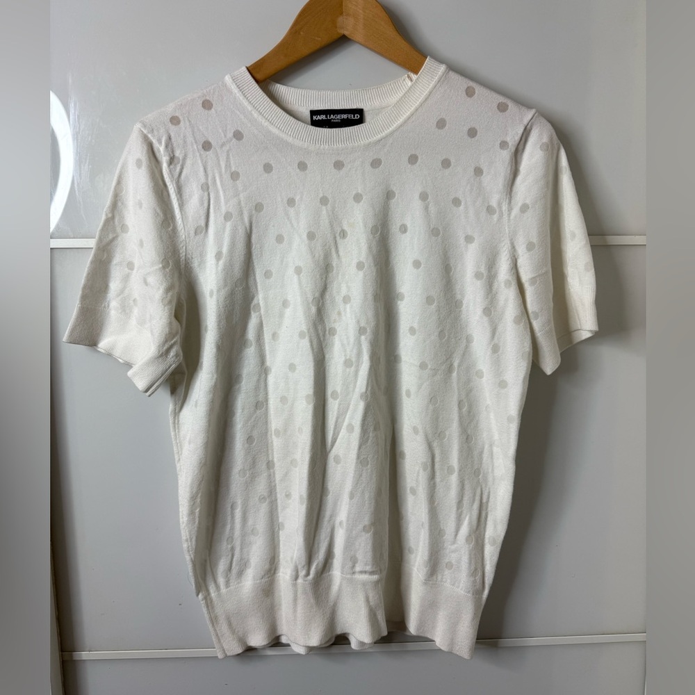 Karl Lagerfield Blouse Tshirt Shirt Top Size L